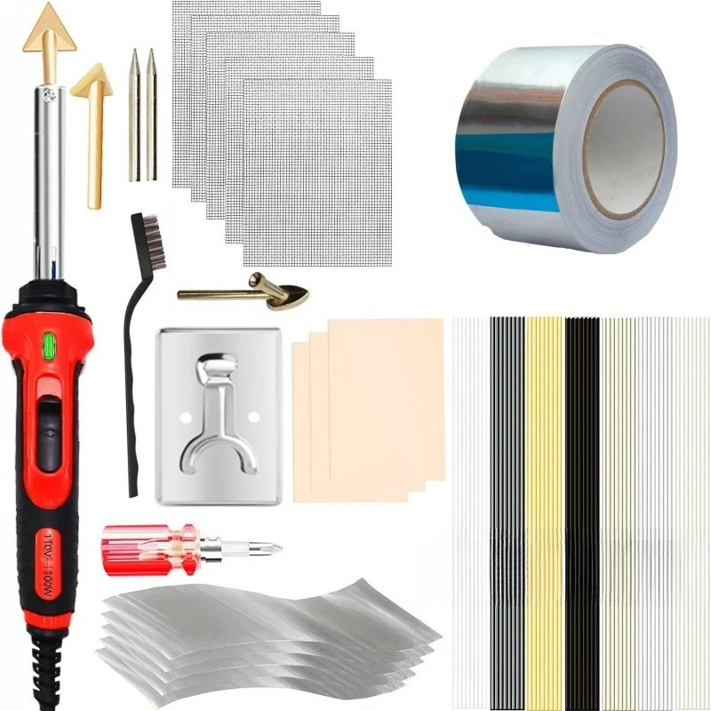 Plastic Welding Soldering Iron Smoothing Flat Tip Automotive Plastic Part Repair Welding Mending Hand Tool Hardware