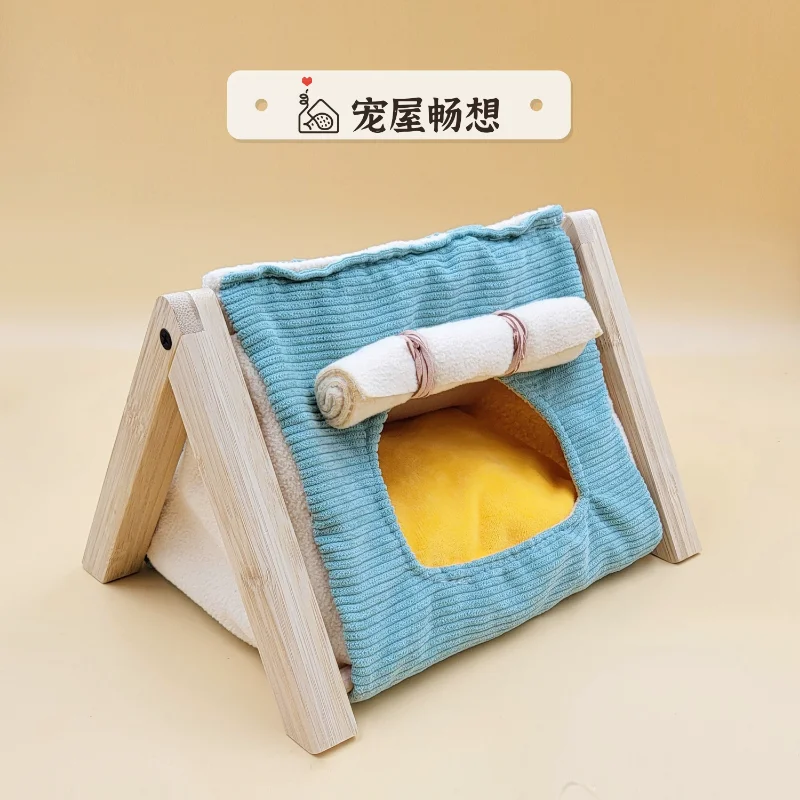 

Triangle tent with bottom socket type| Mini hedgehog, twig, mouse, honey squirrel, Dutch pig, dwarf, rabbit sleeping bag, dodge