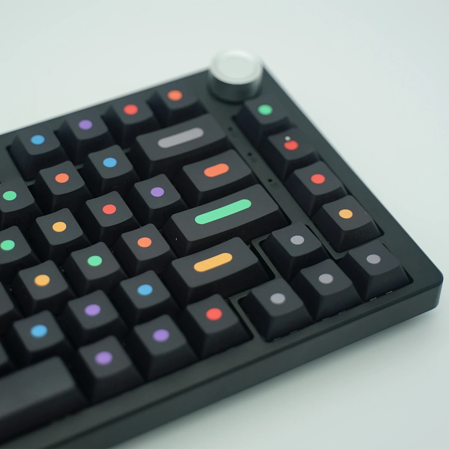 KYOMOT Cherry Profile Black And White Dots Keycaps PBT 140 Keys Double Shot Keycap for MX Switch DIY Layout Mechanical Keyboard