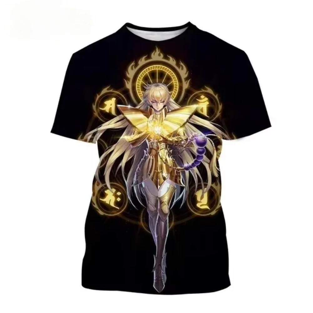 

Fashion Men's Saint Seiya 3D Print T Shirt Summer Casual Oversized T-shirt Personalized Harajuku Street Short Sleeve Tops