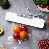Digital display Vacuum Food Sealer Packaging Machine 220V Automatic Commercial Household Kitchen Vacuum Sealer with 10pcs bags