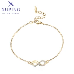 Xuping Jewelry New Arrival Fashion Style Copper Alloy Fashion Hand Bracelet for Women with Light Gold Color X000892852