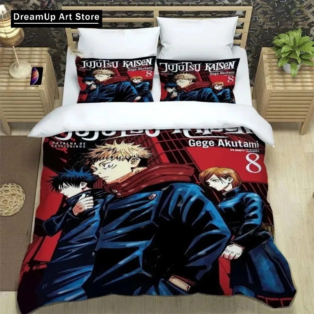 3D Print Jujutsu Kaisen Anime Bedding Set Boys Girls Twin Queen King Size Duvet Cover Pillowcase Bed Boys Adult