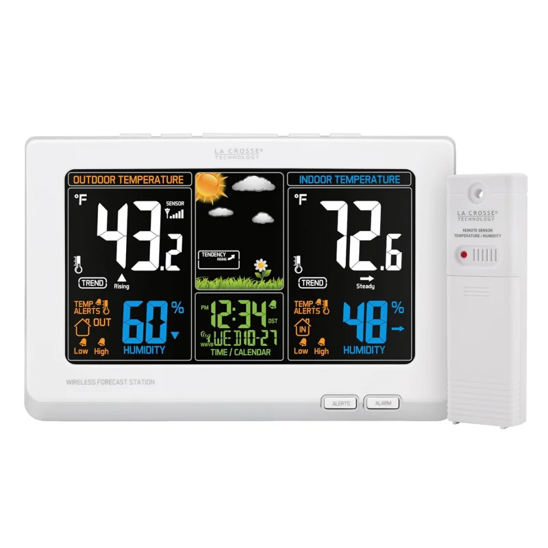 Wireless Atomic Digital Forecast Station with Alerts, White (308-1414W)