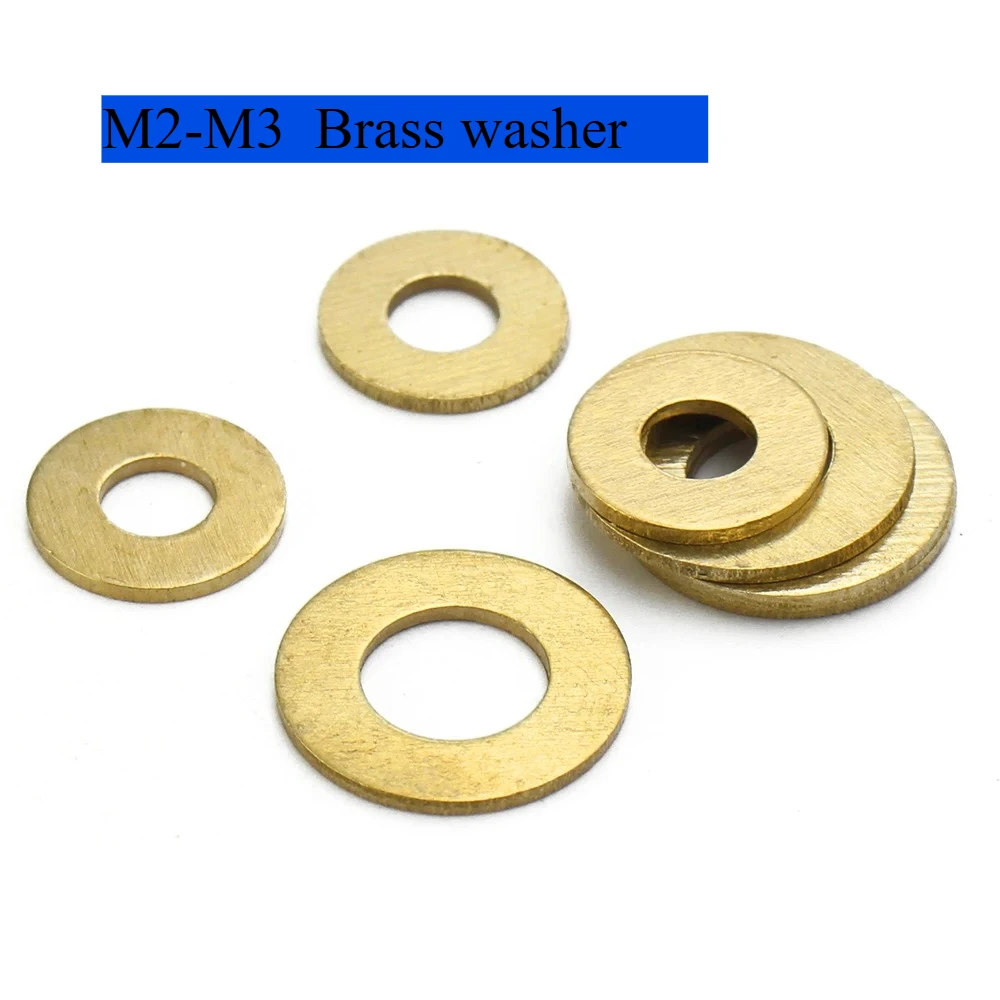 M2 M2.5 M3 حشية غسالة من النحاس النقي الصلب طبقة دائرية متوسطة الفيلم #1