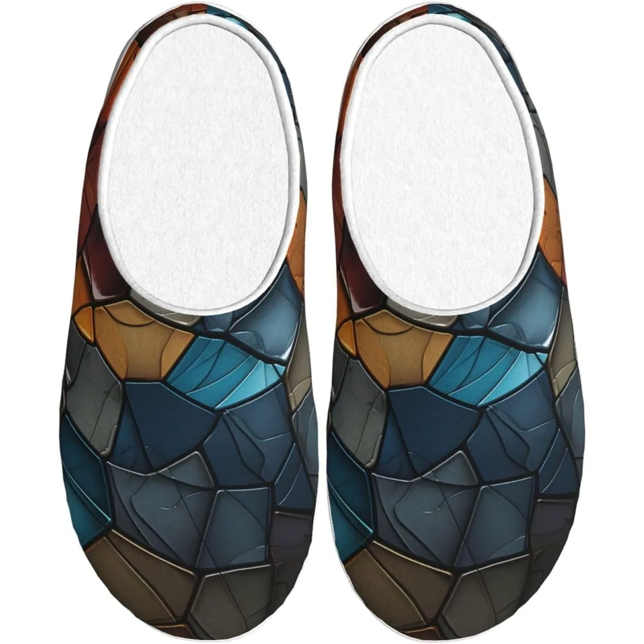 

Slippers for Women Men Cotton Slippers Fragments Plush Shoes Non-slip TPR Slippers