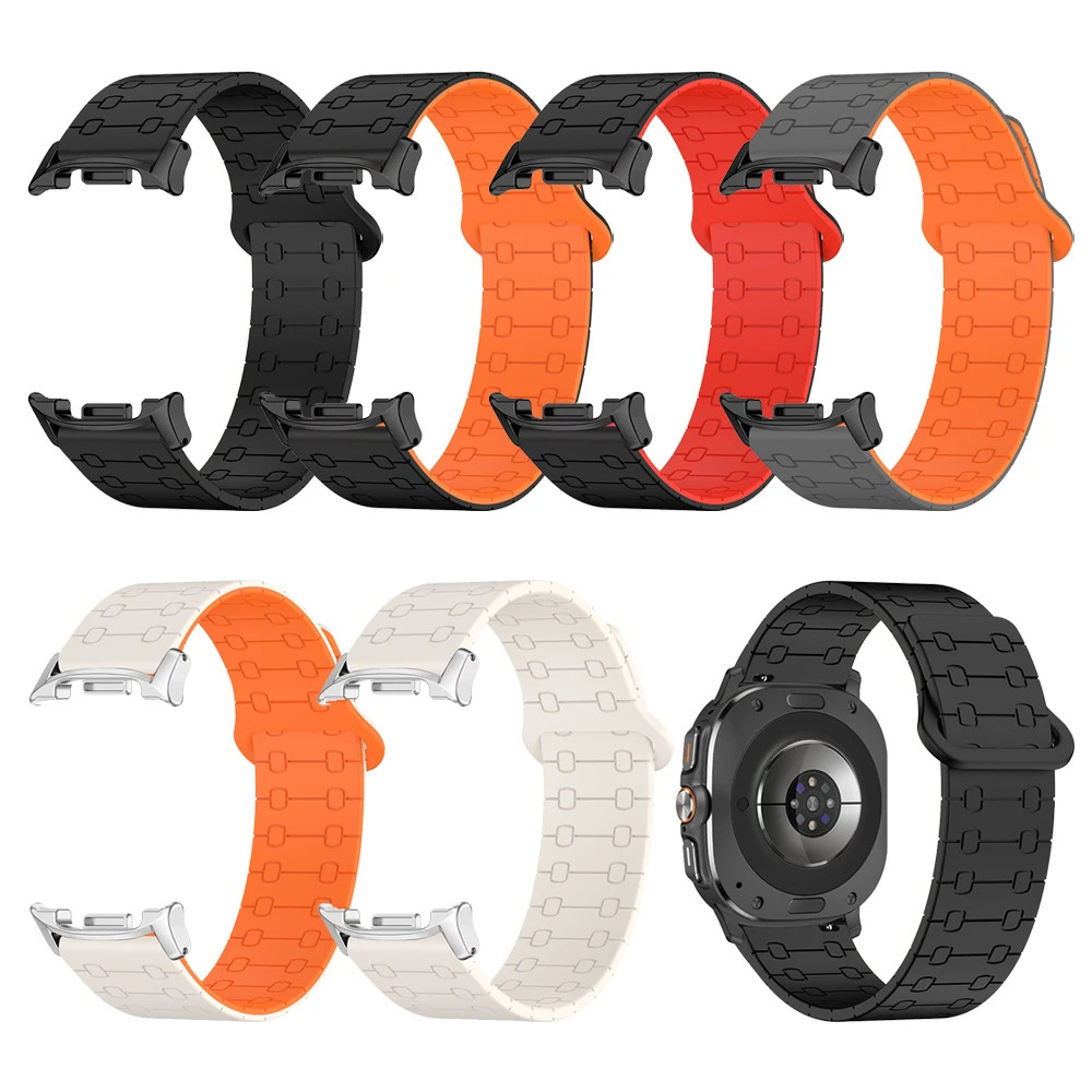 لساعة سامسونج جالاكسي 8 حزام معصم سيليكون مغناطيسي لساعة سامسونج جالاكسي 8 40 44 مللي متر/8 كلاسيكي 46 مللي متر سوار بدون فجوات