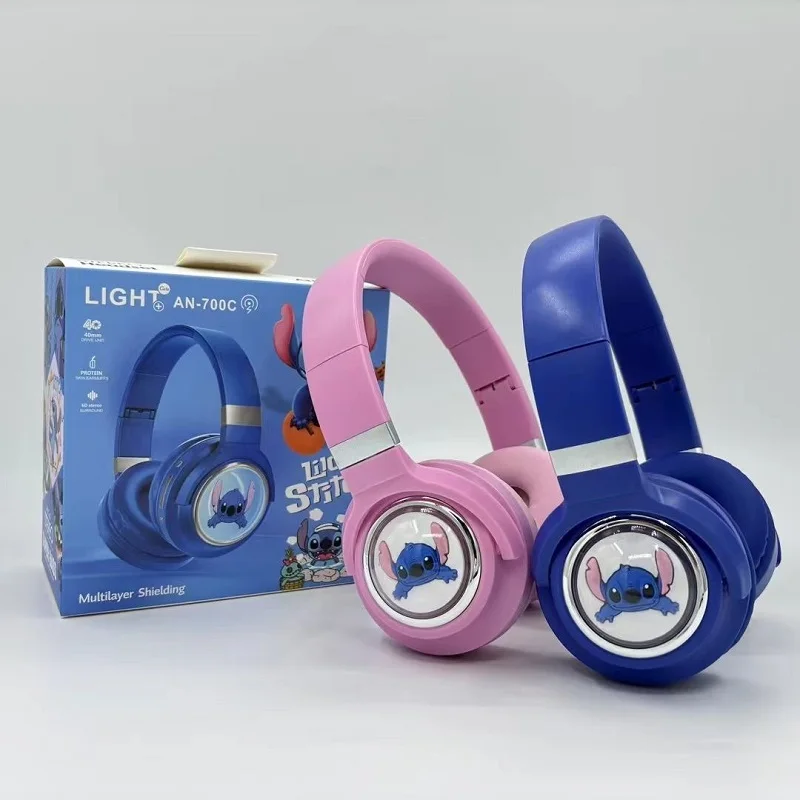 

Наушники Disney Stitch, Bluetooth, беспроводные накладные складные компьютерные наушники с шумоподавлением, стерео игровая гарнитура AN-700