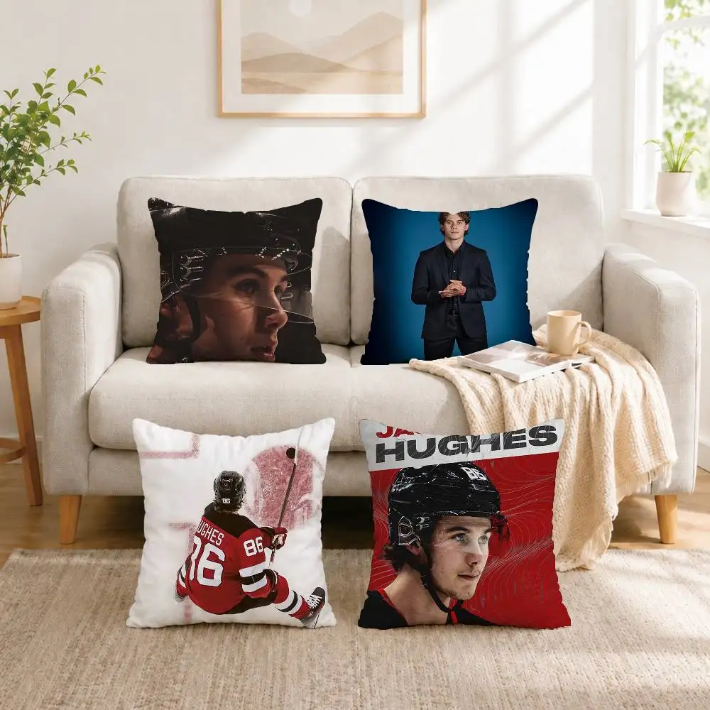 

T-Table tennis player Jack Hughes Square Double-Sided printed Pillow Case Bedroom Bedside Pillow Sofa Cushion Cover Gift