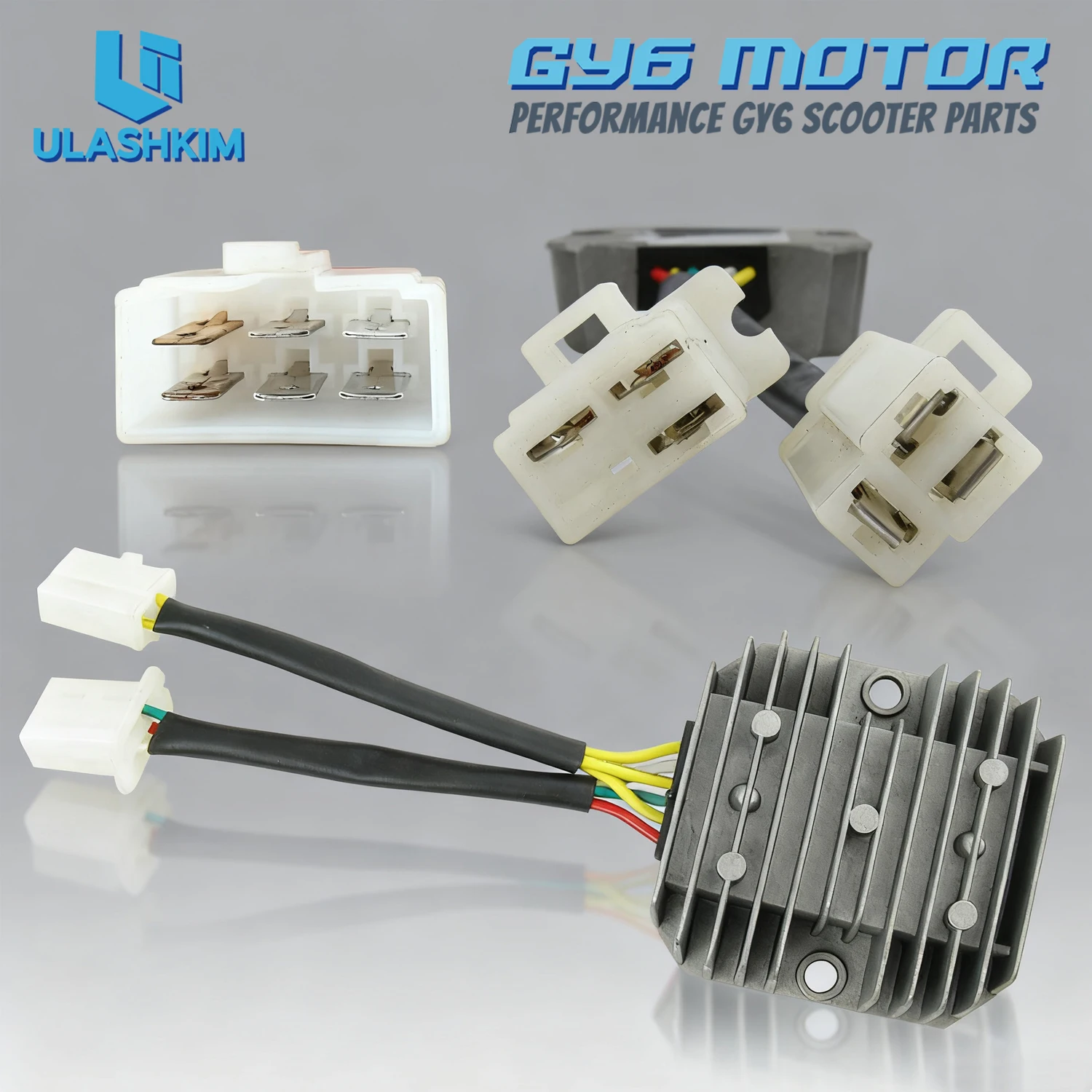 Regulador Rectificador para Motocicleta GY6 150, Regulador de Onda Completa 250 DC, Regulador Trifásico de 6 Cables