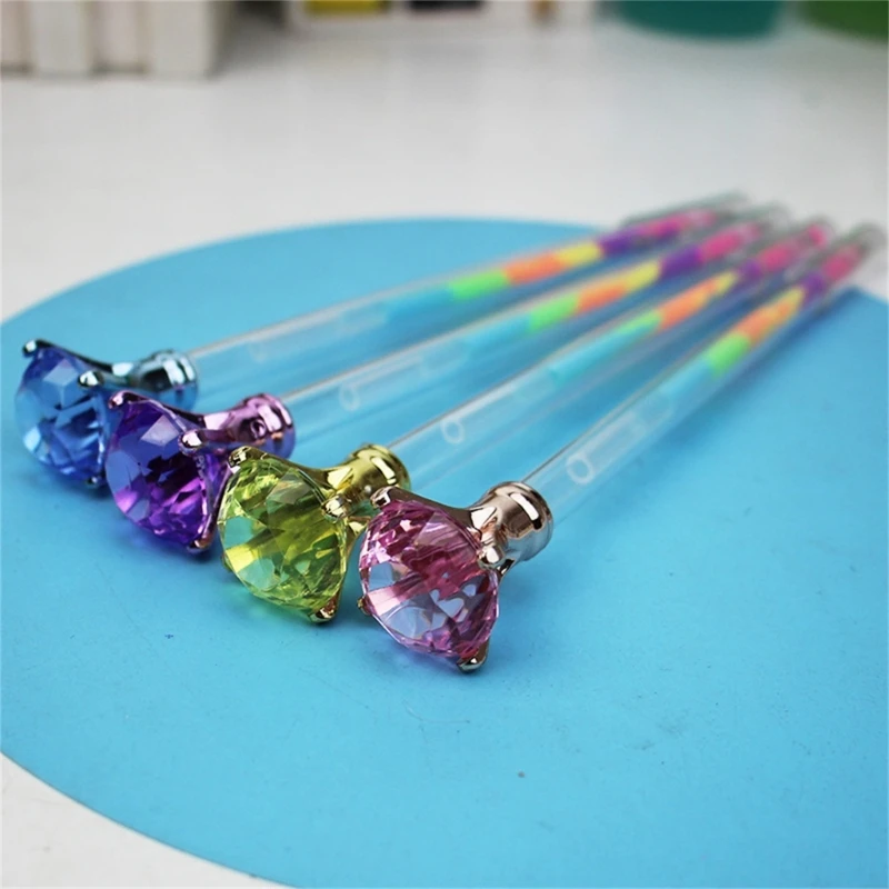 10 Stück Glitzerstift, Regenbogen-Gelstift, große Diamanten, Neonfarben, Gelstift, dekorativer Stift für Scrapbooking,