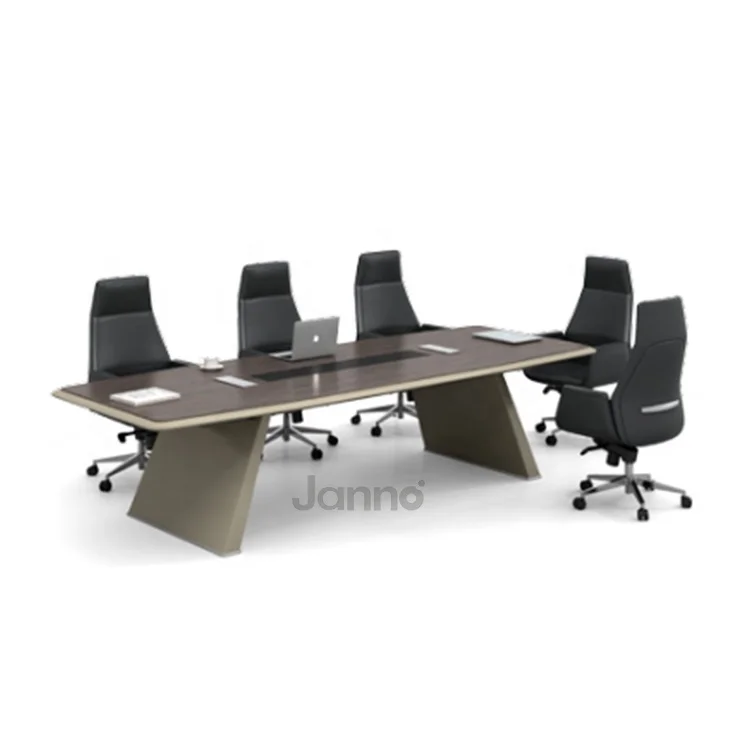 4.5m Large Size Office Board Room Furniture Conference Meeting Room Table For Business Negotiation