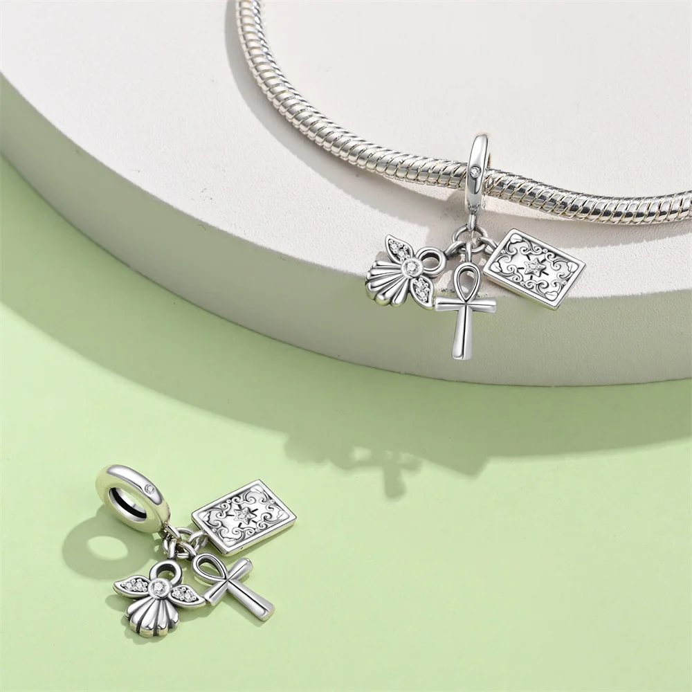 

Charms 925 Silver Religious Belief Series Beads Madonna Bible Church Cross Pendants Fit Original Bracelet Women Jewelry Gift
