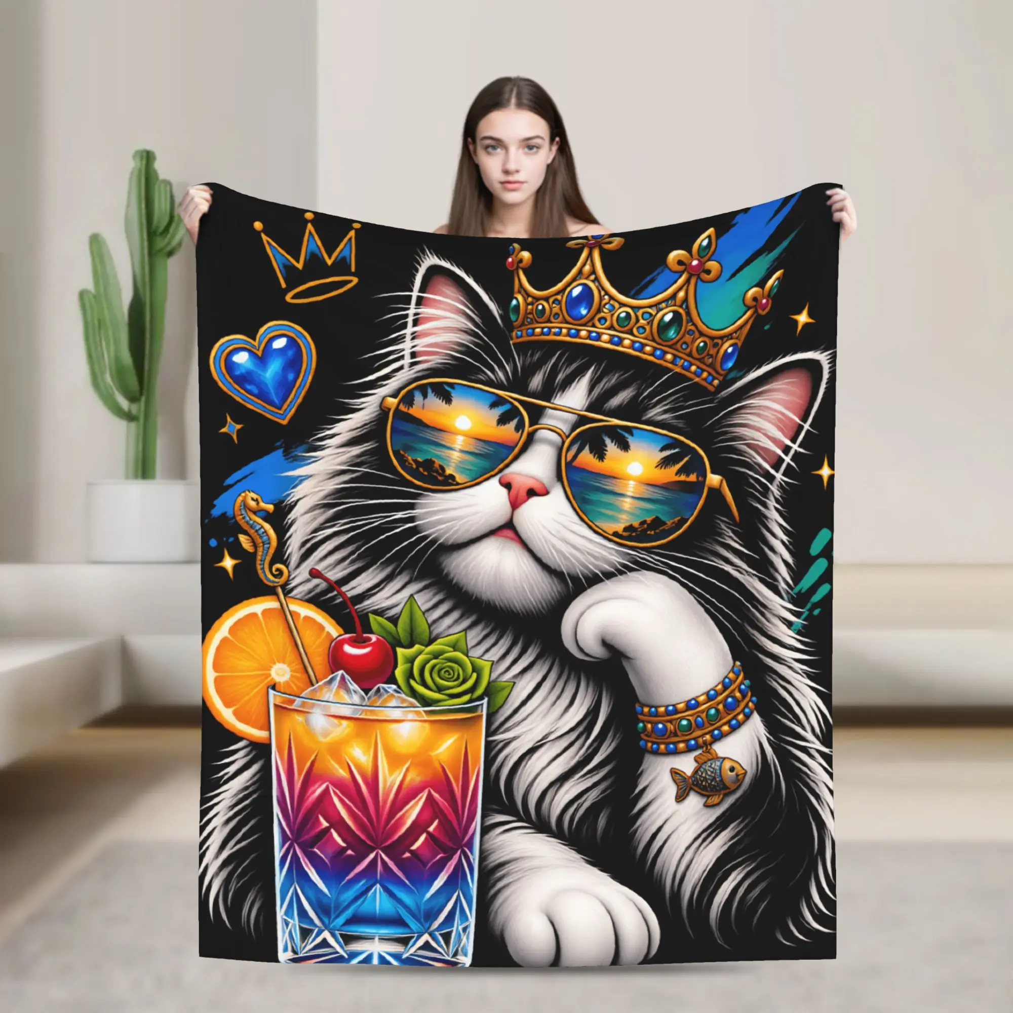 Dungeon Crawler Carl Princess Donut Bedding Throws Warm Comfy Graphic Blanket  For Outdoor Office Flannel Bedspread Bed Cover