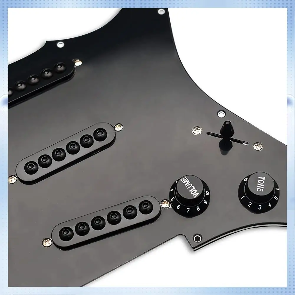 BA-precableado ST Pickguard SSS 3 pastillas de bobina única tornillos ajustables accesorios para Fender Standard Stratocaster, negro