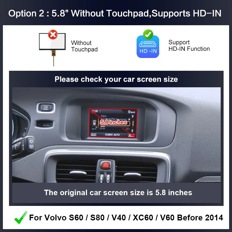 Wireless CarPlay For Volvo S60 S80 V40 XC60 V60 Before 2014 ,With Android Auto Mirror Link IOS Airplay Navigation,USB Player image 3