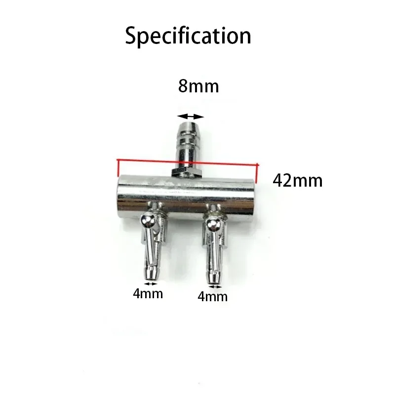 2 Ways Aquarium Air Splitter Valve 8mm to 4mm Fish Tank Air Pump Flow Distributor Pump Valve Tap Lever Control Switch Valve