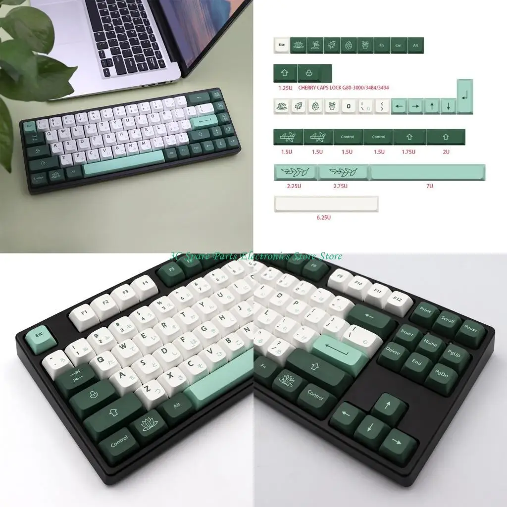 

SZ 137Keys Botanical Keycaps XDA Profile 1.4mm Thick PBT Keycap For 61/87/104/108