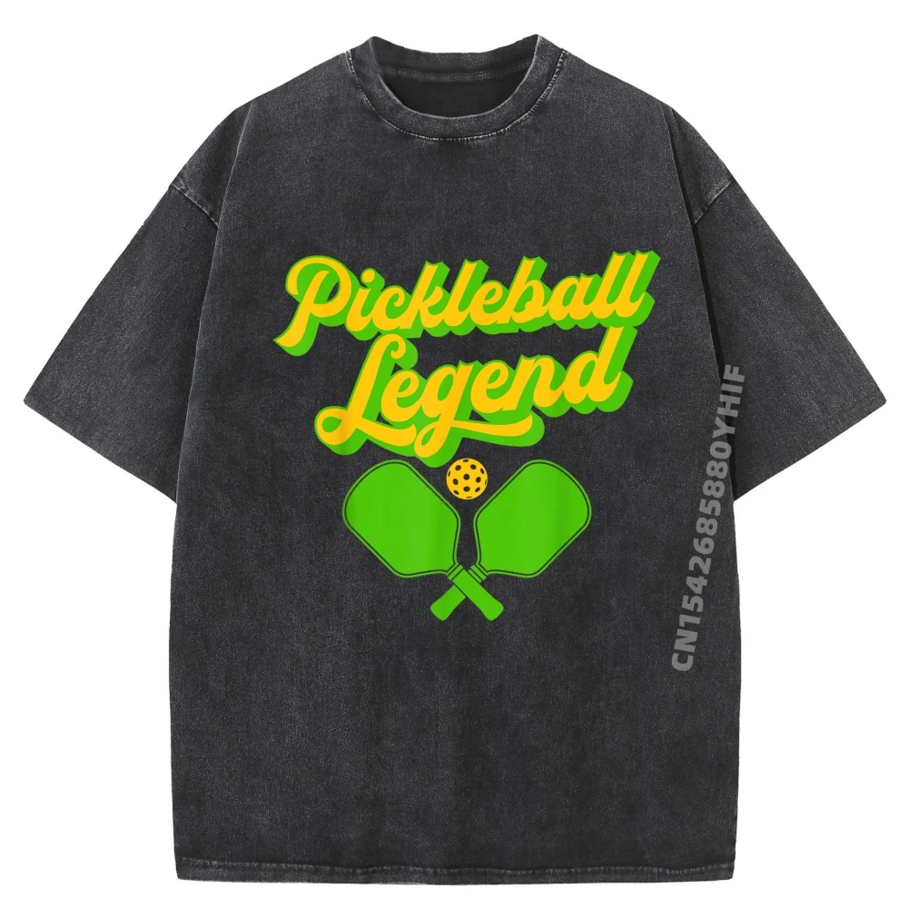 

Newest Printed Tshirt Pickleball Legend Sports T Shirt Men Adult Oversized T Shirt Men Streetwear Washed Tops & Tees