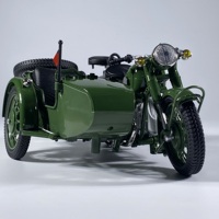1:10 Ural M72 Sidecar Motorcycle Alloy Metal Diecast Model Motorcycle Classic Retro Simulation Home Interior Decoration Hobbies