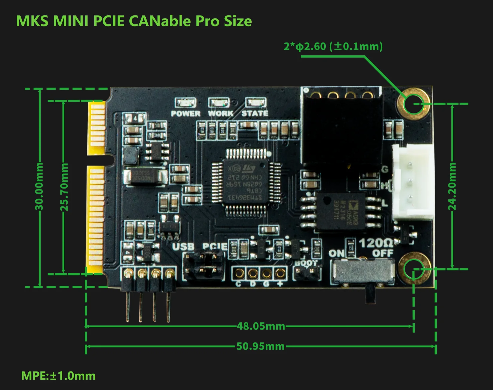 MKS CANable 2.0 USB zu CAN Adapter Analysegerät CANFD SLCAN SocketCAN CANdleLight Klipper 3D-Drucker-Teile – Detail 26