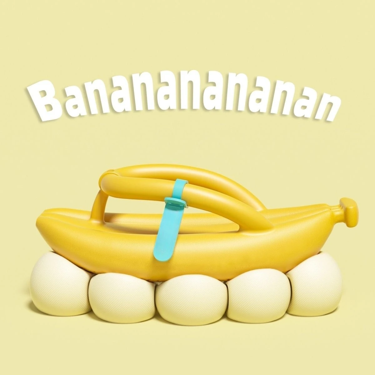Banana Flip-Flops Material Thick Bottom Comfortable Can Be Worn Flat Men's Slippers Banana Slippers Outside