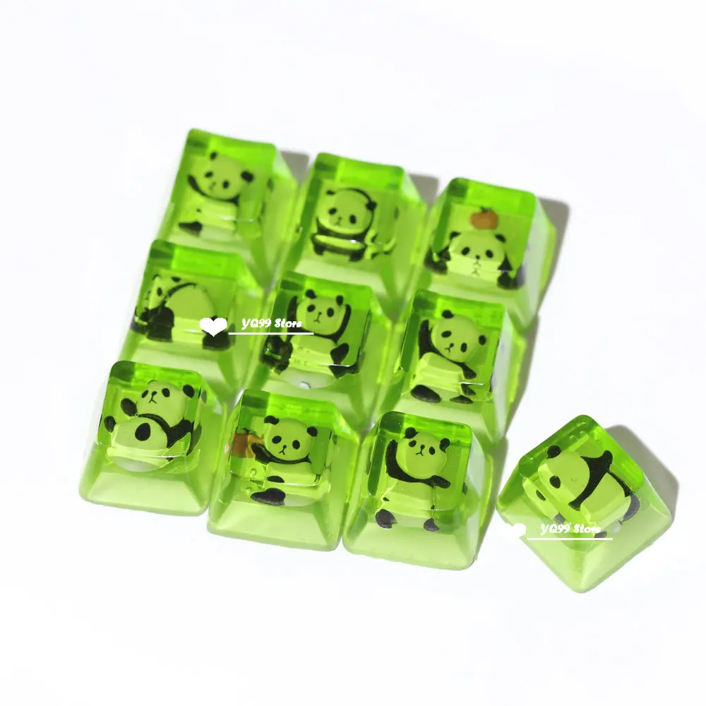 Cute Panda Keycaps For Cherry MX Switches Mechanical Keyboard Gaming Keycap OEM Profile Random shipping