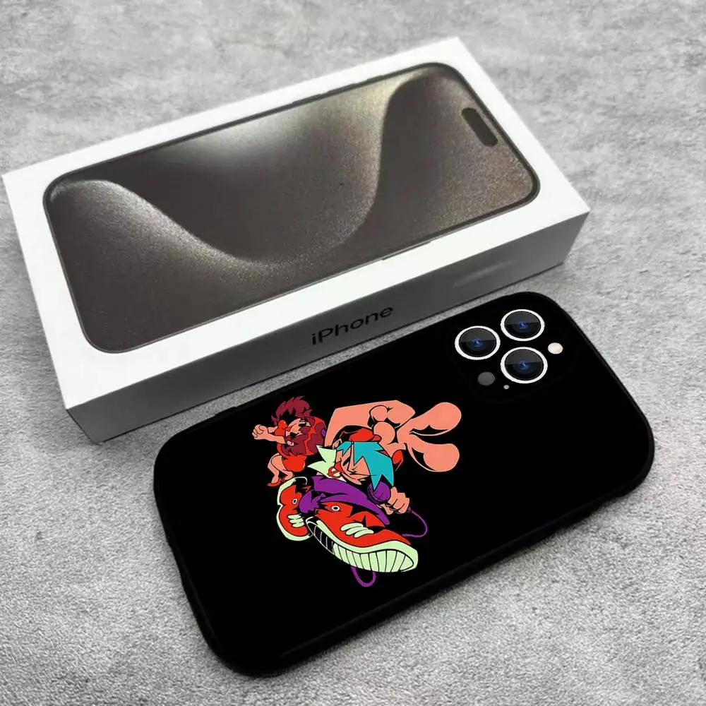 حافظة هاتف Game F-Friday Night Funkin لهاتف iPhone 17,16,15,14,13,12,Pro,Max,Plus,E,SE4,Air,Mini Black Soft Box
