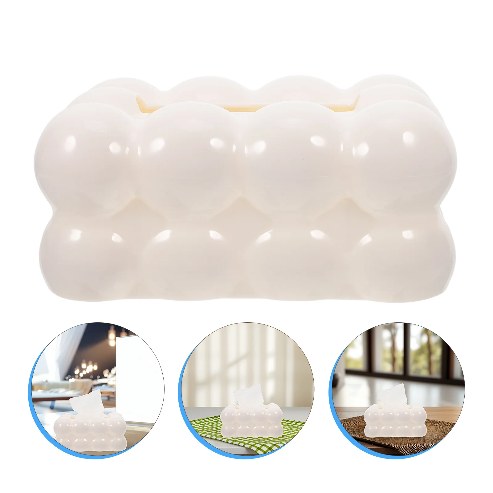 

Plastic Tissue Box Covers Nordic Cloud Tissue Holder Removable Design for Bathroom Office Bedroom Box Holder