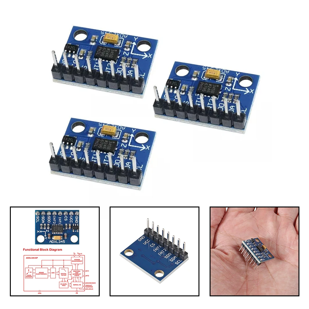 3PCS For GY-291 For ADXL345 3-axis Acceleration Of Gravity Tilt Module For IIC 3-5V For SPI Communication Protocol