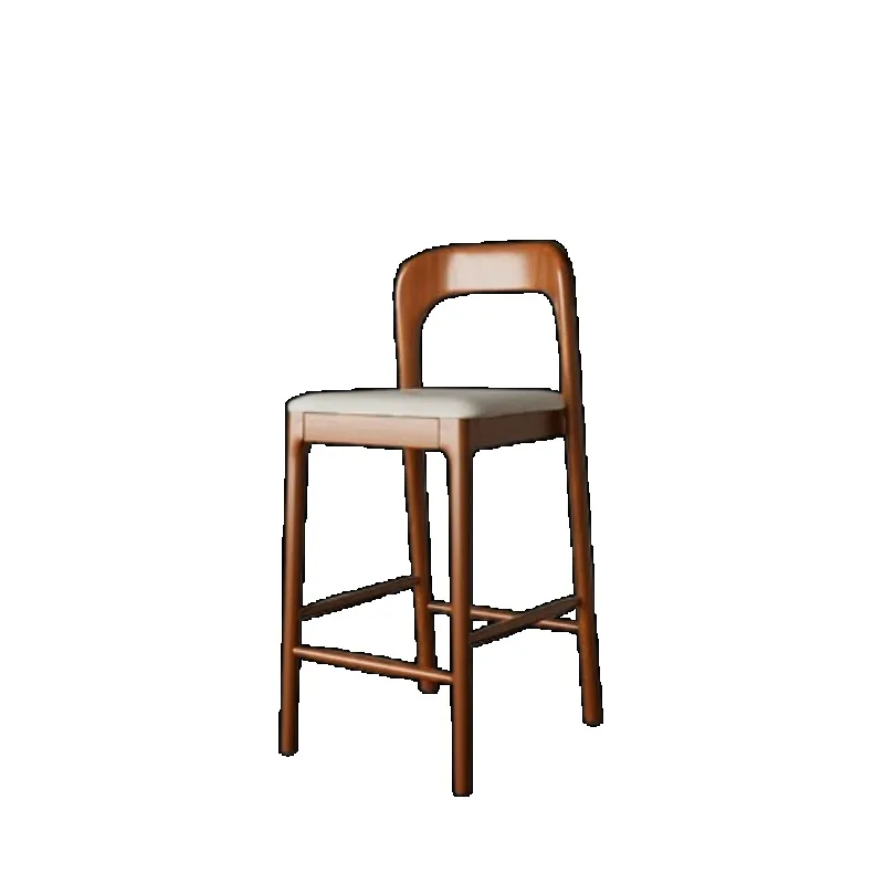 جزيرة المطبخ بار البراز وسائد خشبية حديثة عالية غرفة المعيشة بار البراز المنزل البني الحد الأدنى أثاث Sillas De Comedor #6