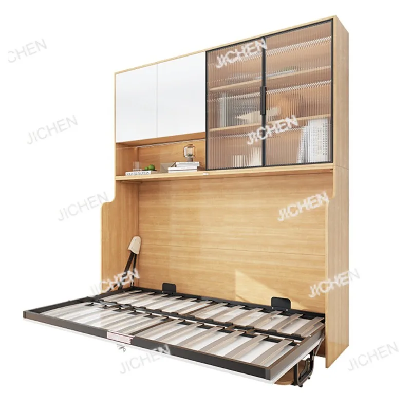 

Folding Rollover Desk Bed Hidden Storage Wall Bed Multi-function Folding Bed Single Small Apartment