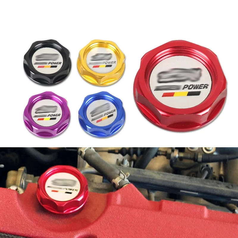 JDM Style Power Performance Oil Cap Oil Fuel Filter Racing Engine Tank Cap Cover For HONDA D/B/F/K/H/L Series