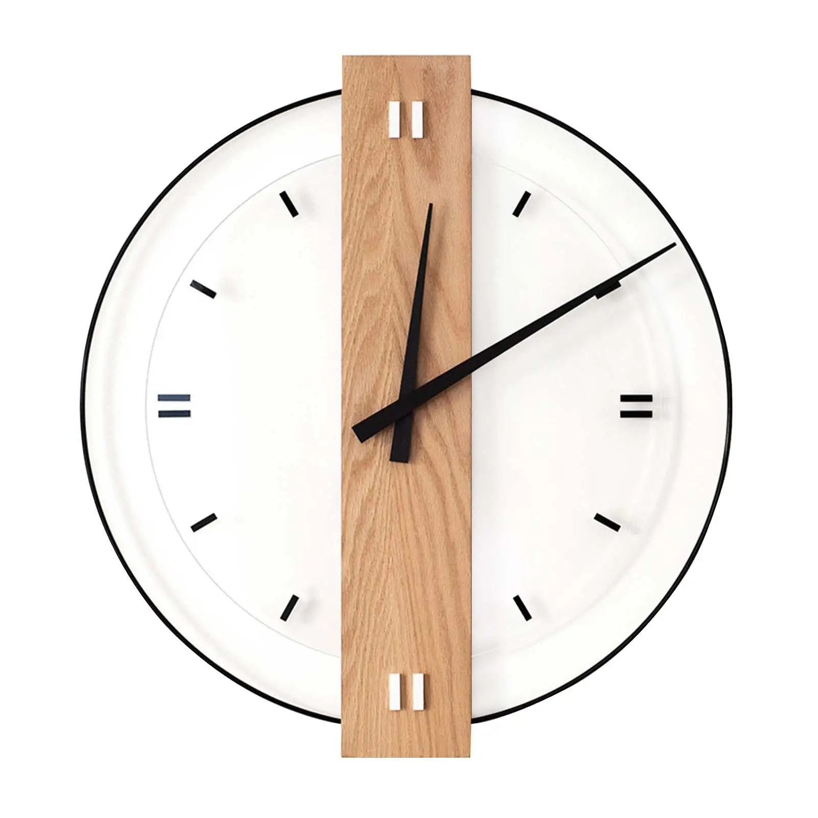 

Acrylic Wooden Wall Hanging Clock Decoration for Kitchen Multifunctional