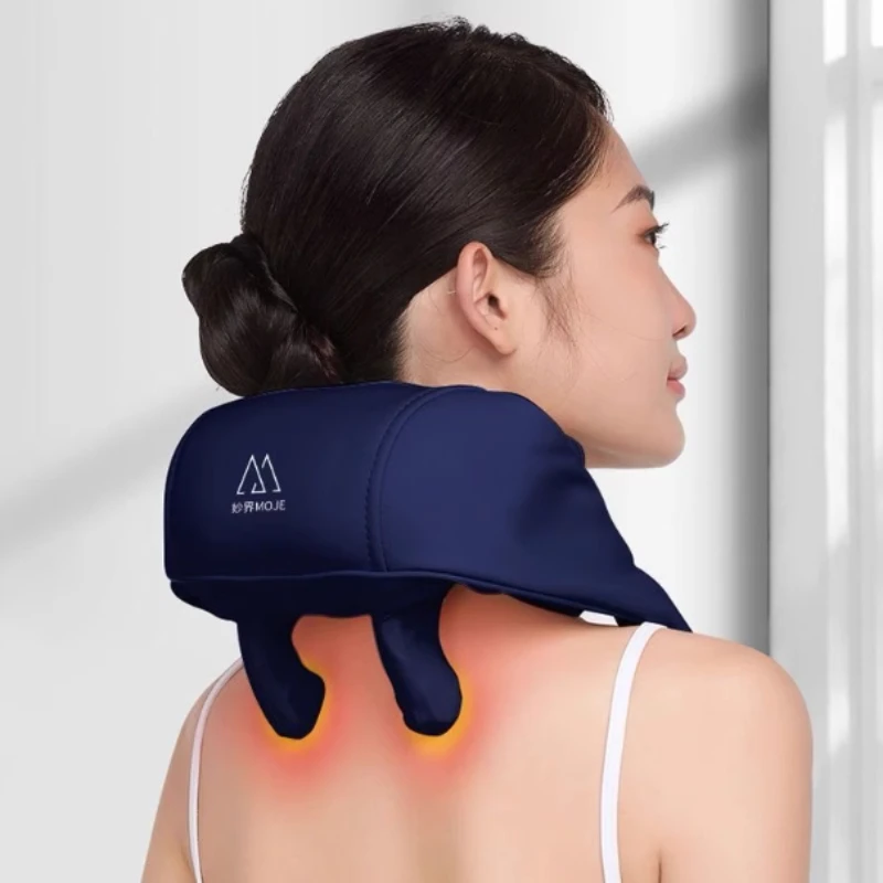  Miaojie R3mini Wireless Neck Shoulder Massager Heated Kneading Shiatsu Massage Shawl Cervical Back Massager for Neck Back