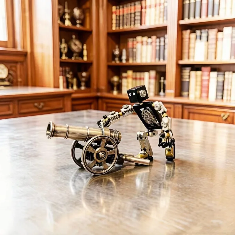 【 Lucky Building Blocks Assembly 】Metal Punk Style Robot Joint Movable To Send Boy Boy Boyfriend Birthday Gift