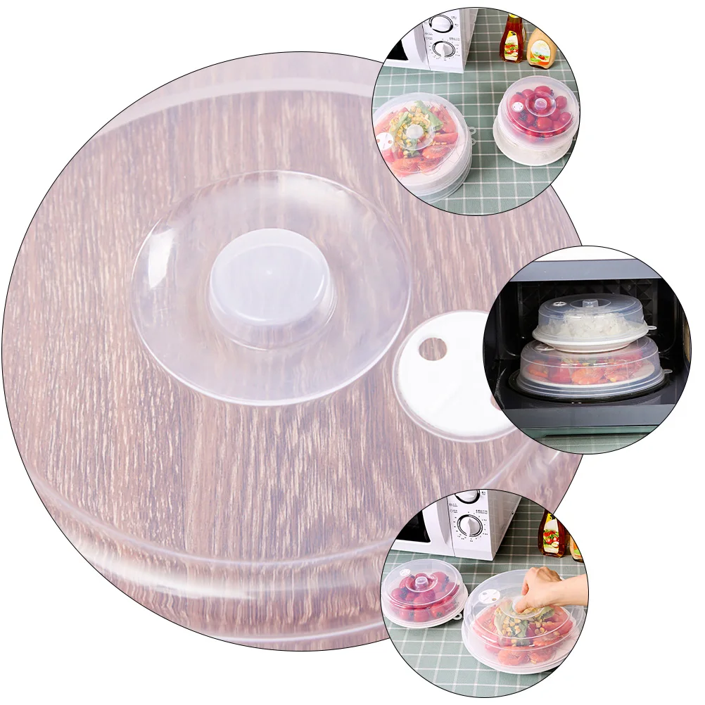 

2 Pcs Fresh Preservation Cover Sealing Food Covers Plate Glass Exhaust Microwave Splatter Pp Lids