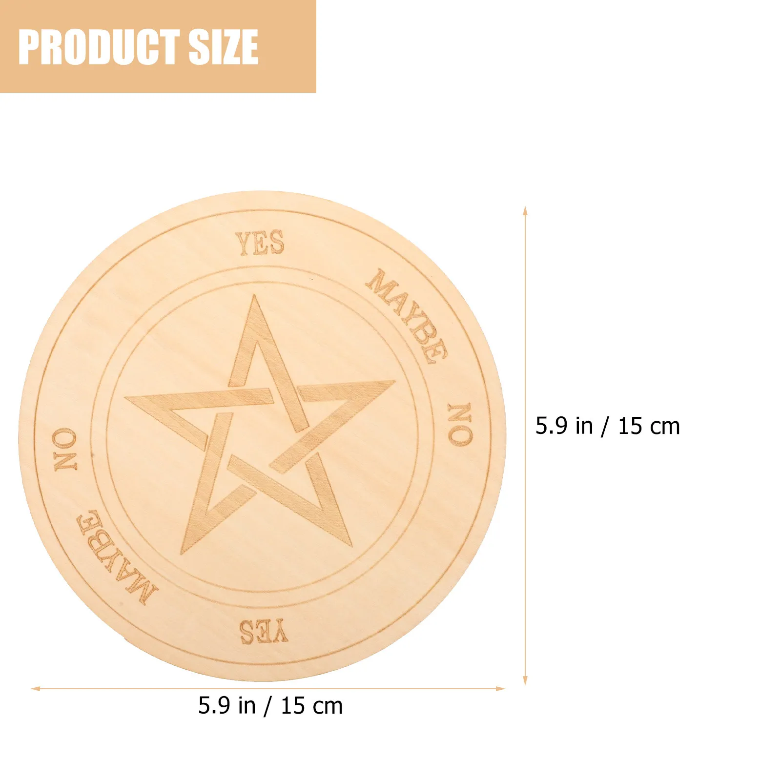 Universal Symbol Form Information Board Chic Wooden Metaphysical Message Board Pentagram Ornament Multipurpose Home Desktop