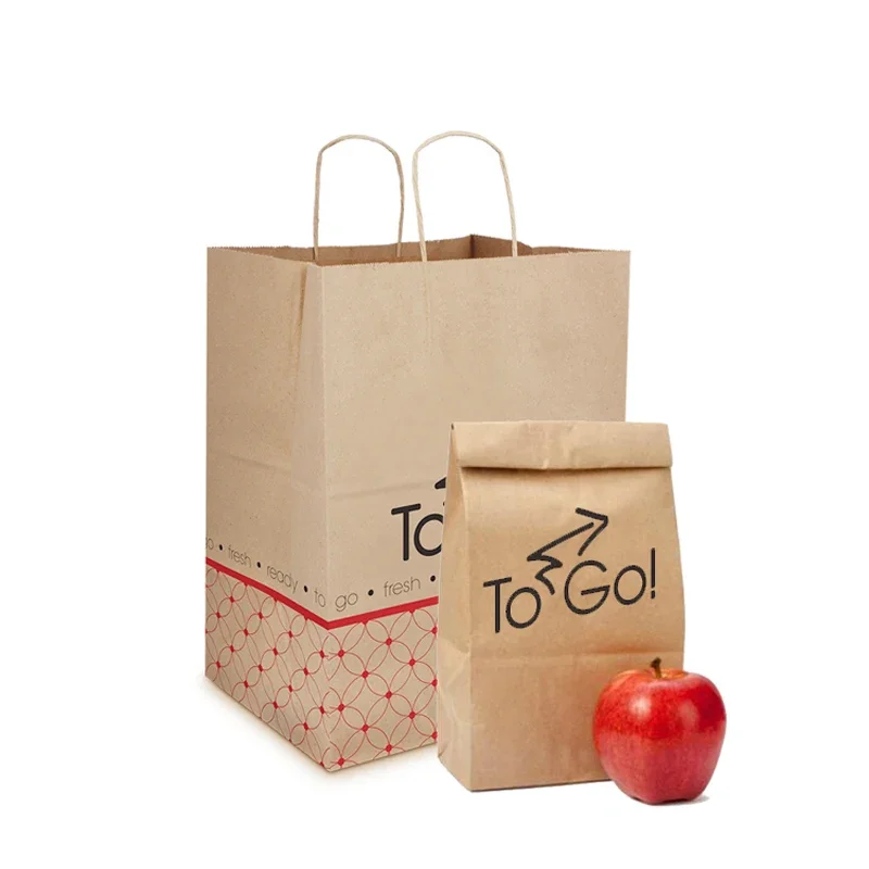 Paper Bag,Eco-friendly Brown Bag small gift bag idream Kraft Paper Bags – Large Twist Handle canvas bag