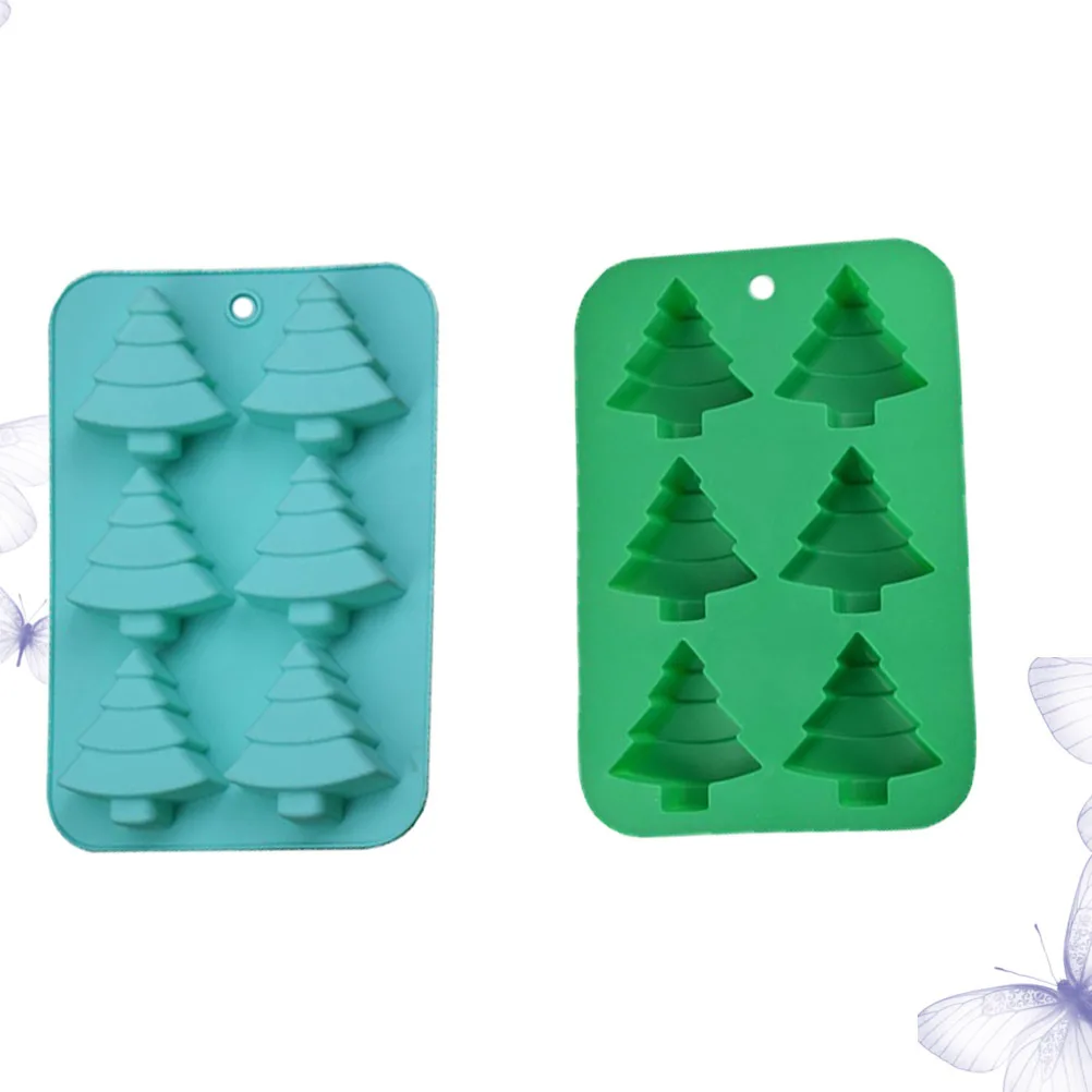 

2Pcs Silicone Cake Mold Lovely Xmas Design Reusable Muffin Pan for Baking Cupcakes Cheesecake At Home Kitchen Tool