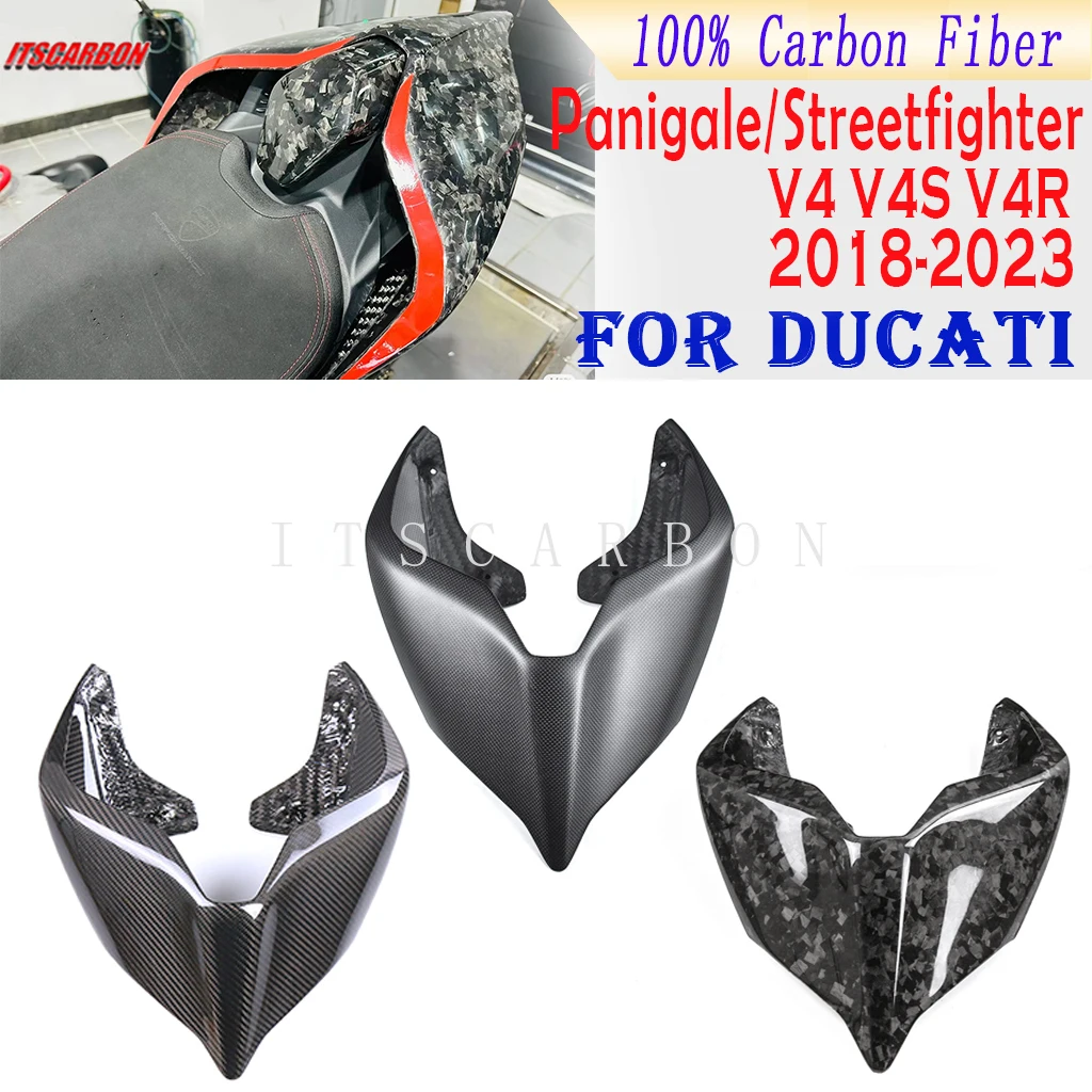 For Ducati Panigale Streetfighter V4 V4S V4R 2018- 2021 2022 2023 Motorcycle Pure Carbon Fiber Tail Seat Cover Faring Cowl Kits