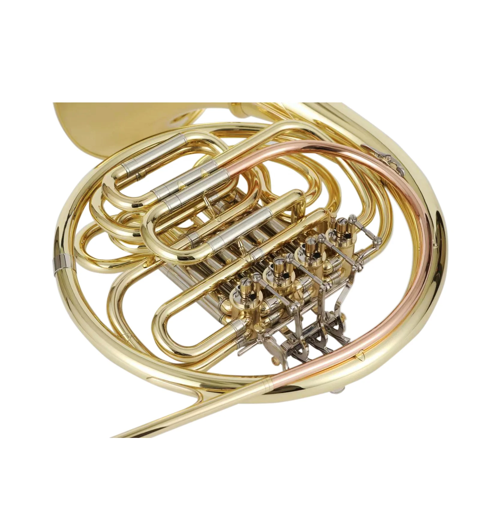 SEASOUND Factory OEM Cheap Bb/F 4 Keys Double Gold French Horn JYFH942