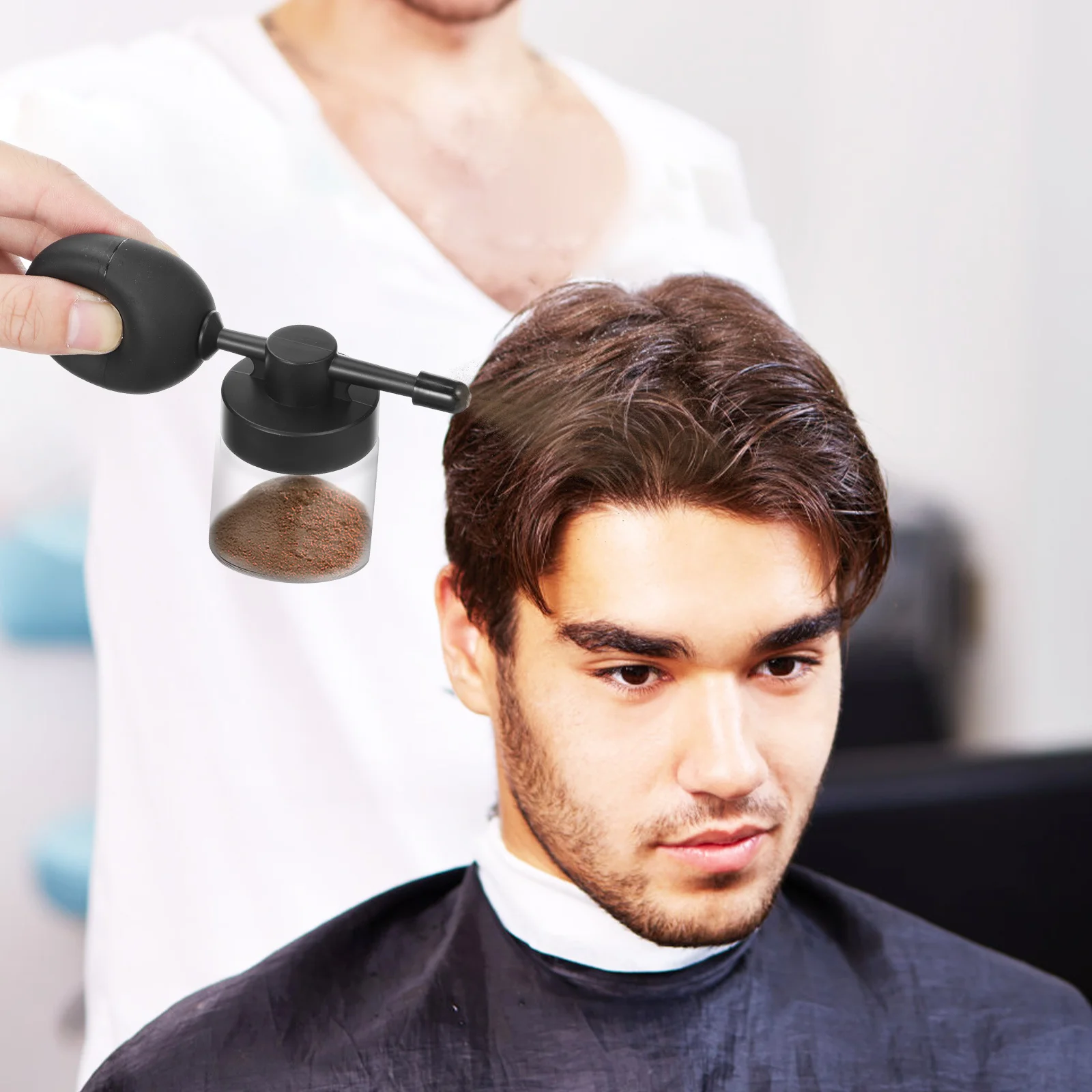 Aplicador de spray de fibras de construção para desbaste, perda de cabelo, aparência natural, dispensador de fibra, ferramenta de espessamento de cabelo, salão de beleza