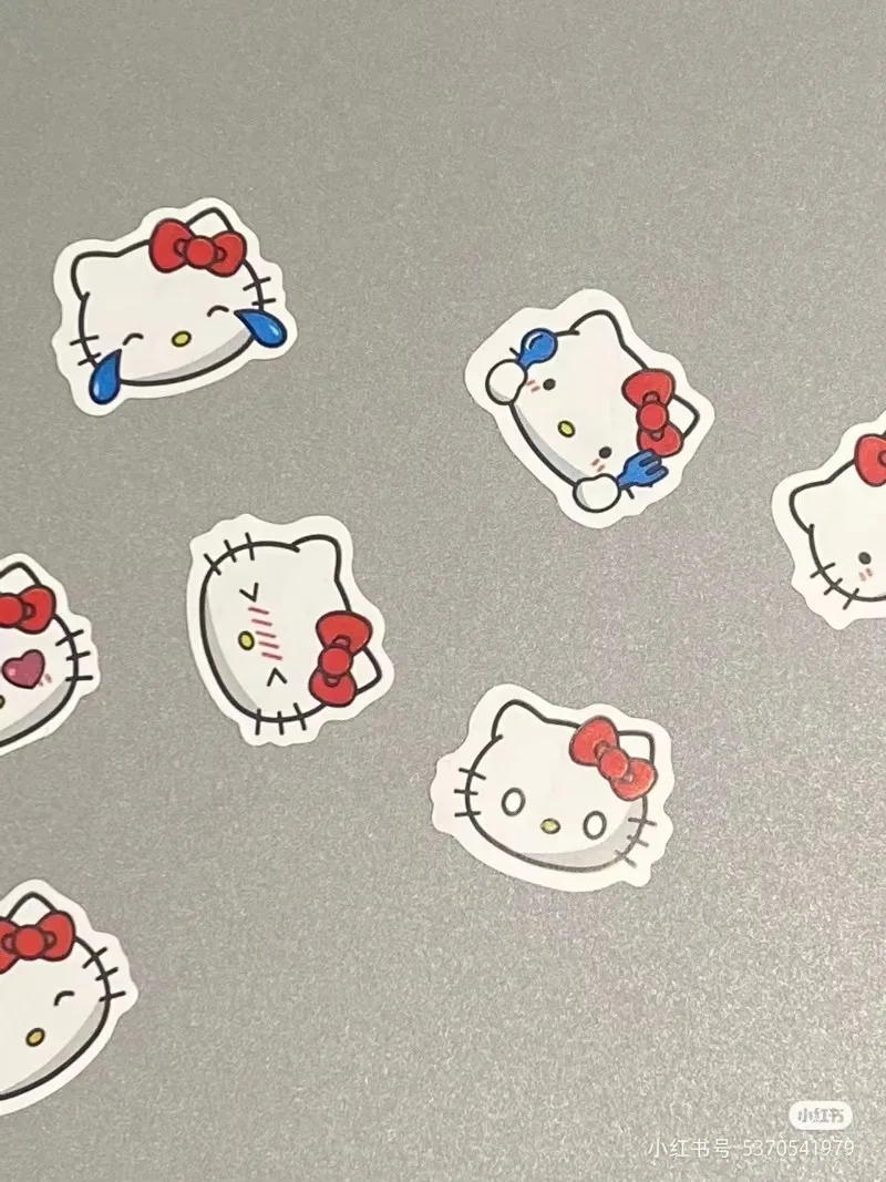 500pcs Hello Kitty Cute Stickers Cartoon Anime Stationery Art Supplies Party Envelope Sealing Decor Toys Baby Shower Party Gift view 3