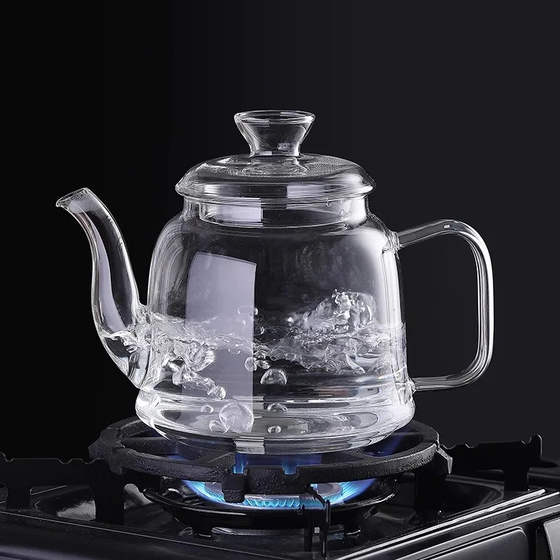 Nice Heat Resistant Glass Teapot Steamed & Boiling Kettle Tea Infuser Filter High Borosilicate Chinese Teawear Pot 1200ml