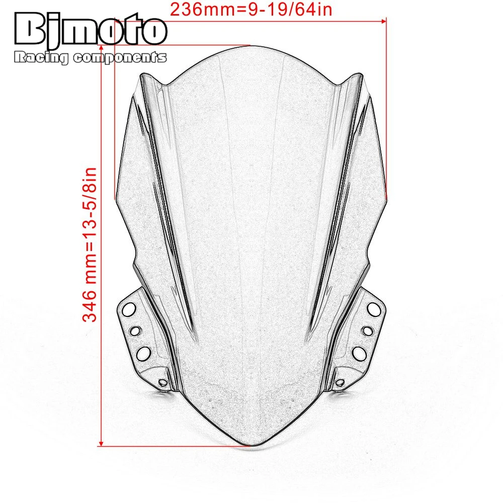 For Kawasaki Ninja 250SL 250 SL 2015 2016 2017 Windscreen Windshield Wind Shield Protection