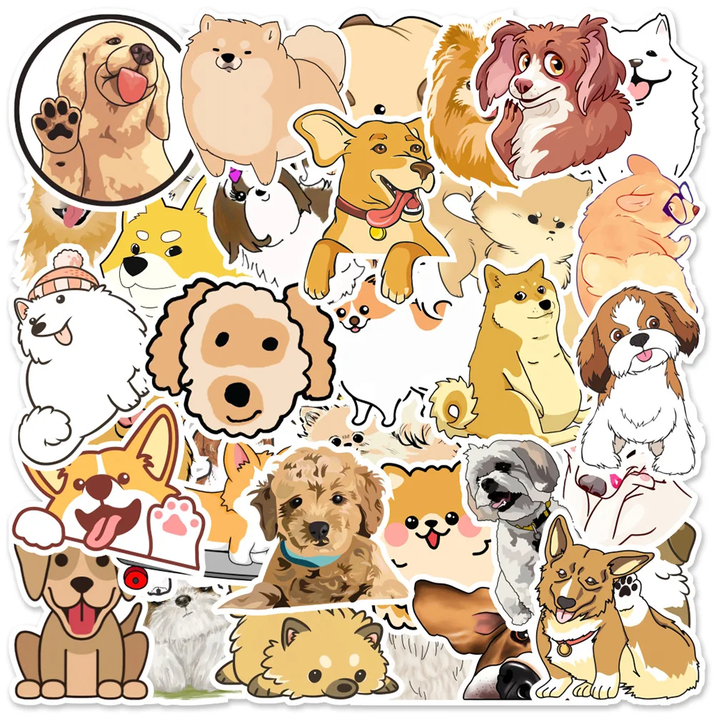 10/30/50 stücke Kawaii Tier Cartoon Hund Aufkleber Nette Decals Spielzeug Sammelalbum Telefon Schreibwaren Koffer Laptop Bike auto Kinder Aufkleber