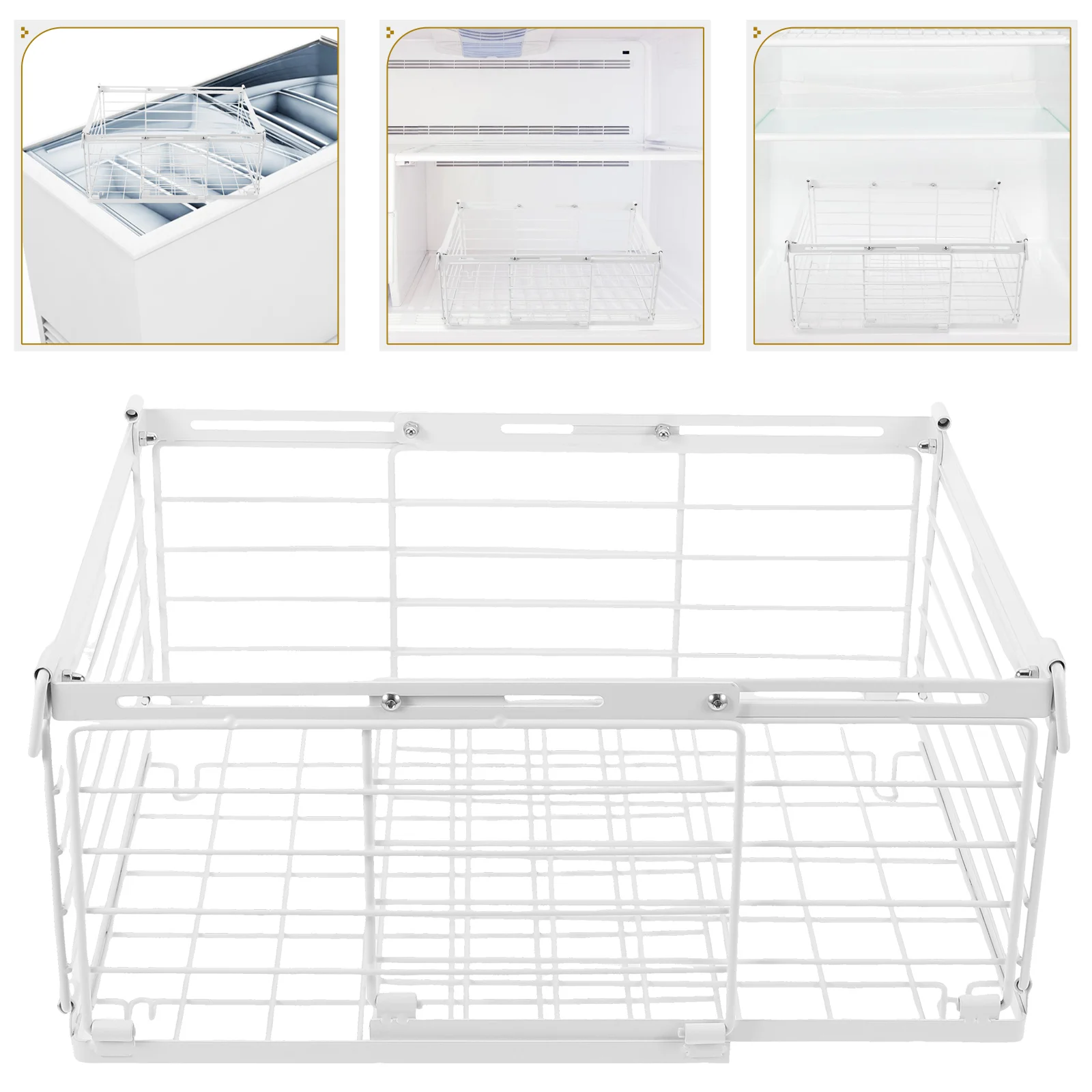 

Refrigerated Storage Basket Adjustable Chest Freezer Organize Bins Organizer Deep Expandable Baskets