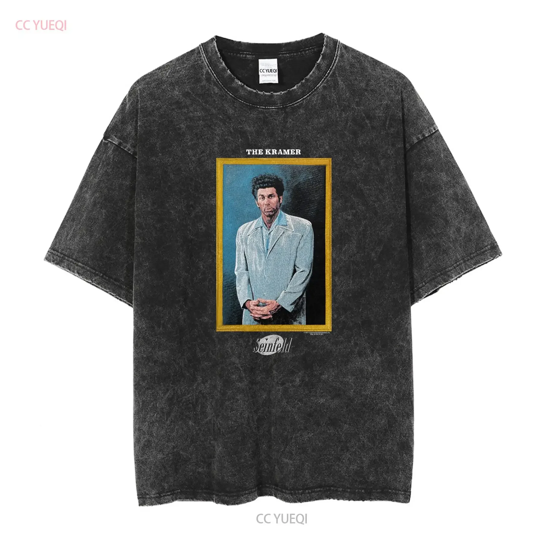 Vintage 90s 1997 Seinfeld The Kramer T Shirt Portrait Picture Frame TV Show XL vintage Washed streetwear Versatile Stretched