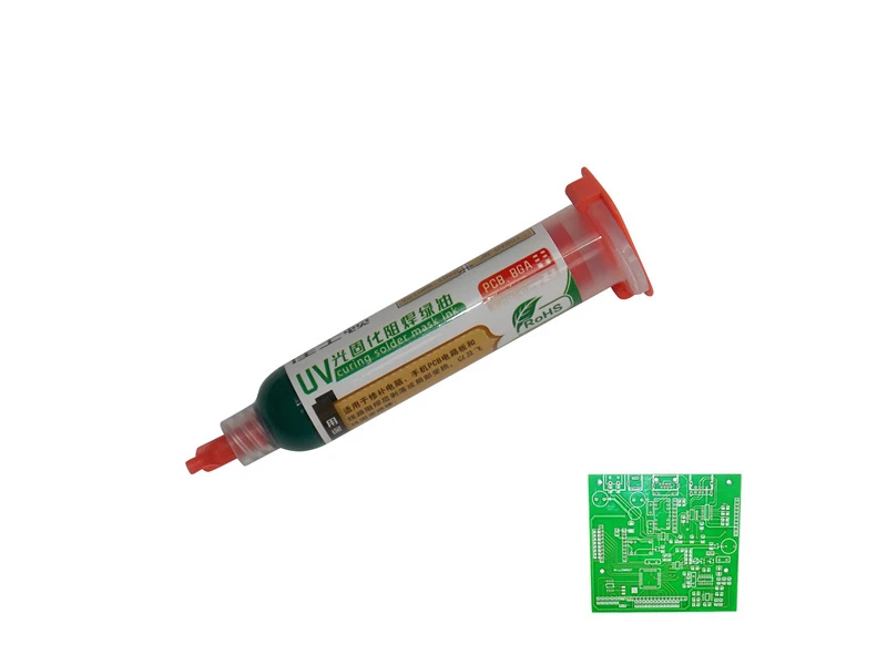 Jaston 10cc Green/Red UV Curing Solder Mask Ink for PCB BGA Circuit Board Insulating Protect Soldering Paste Flux Oil UV801